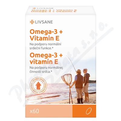 LIVSANE Omega 3 + Vitamin E vysoká dávka 60ks