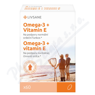 LIVSANE Omega 3 + Vitamin E vysoká dávka 60ks