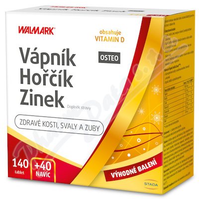Walmark Váp-Hoř-Zinek Osteo tbl.140+40 Promo 2023