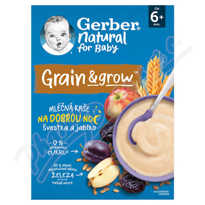 Gerber Ml.kaše na dobrou noc jabl.+švestka 220g 6M