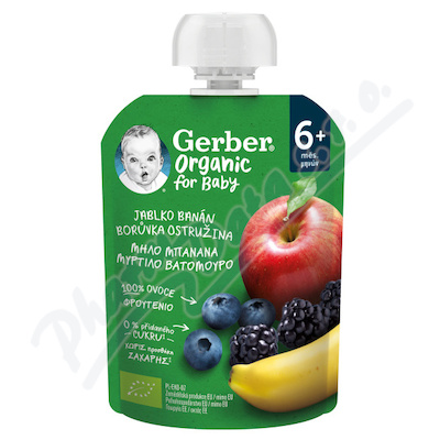Gerber Kapsička jabl.ban.borův.ostruž. BIO 90g 6M