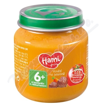 Hami Hovězí na zelenině 125g 6M