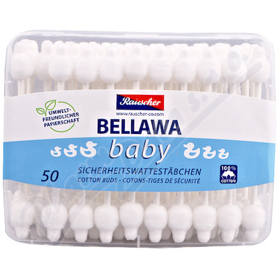 Vatové tyčinky Bellawa Baby pro kojence 50ks