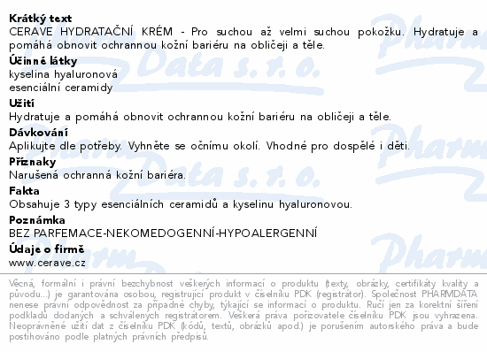 CERAVE Hydratační krém 50ml