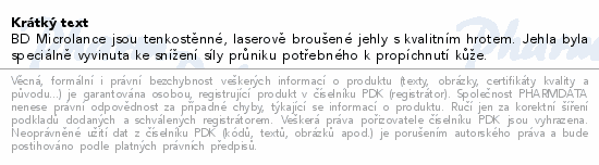 BD Microlance Inj. jehla 22G 0.70x40 černá 100ks