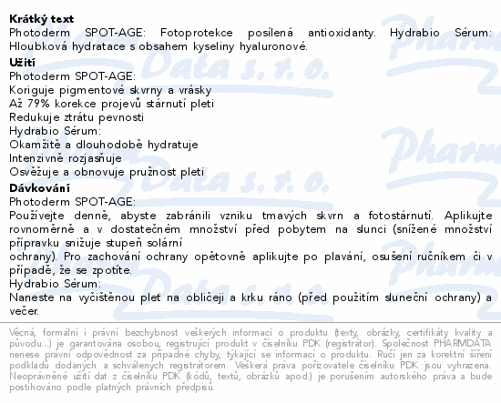 BIODERMA Photoderm SPOT-AGE40ml+Hydrabio Sérum40ml