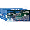 Wellion safety lancets 23G jednoráz. bezp. jeh. 100 ks